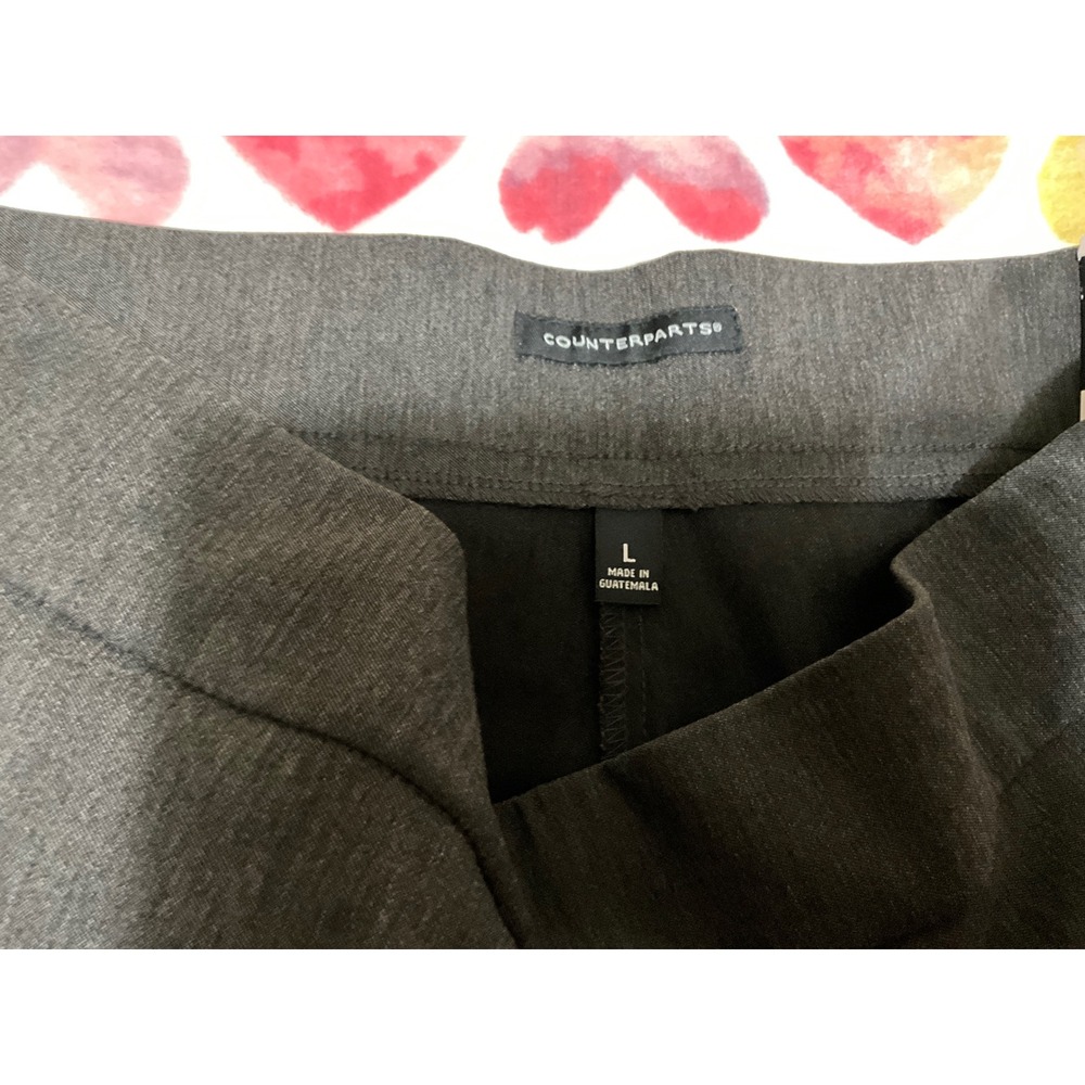 Counterparts Womens Gray Ponte Knit Stretch Dress Pants‎ Size L - Picture 3 of 4